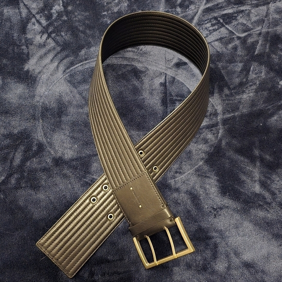 All Saints Accessories - All Saints Stylish Black Leather Belt 100% Leather
